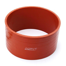 Load image into Gallery viewer, HPS SC-400-L4-HOT 4&quot; ID 4&quot; 4-ply Orange Silicone Coupler Hose