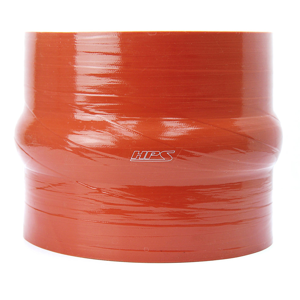 HPS SHC-1000-L6-HOT 10" ID 6" 6-ply Aramid Orange Silicone Hump Coupler Hose