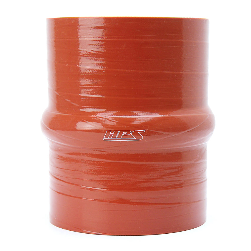 HPS SHC-375-L4-HOT 3-3/4" ID 4" 4-ply Aramid Orange Silicone Hump Coupler Hose