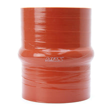 Load image into Gallery viewer, HPS SHC-300-L4-HOT 3&quot; ID 4&quot; 4-ply Aramid Orange Silicone Hump Coupler Hose