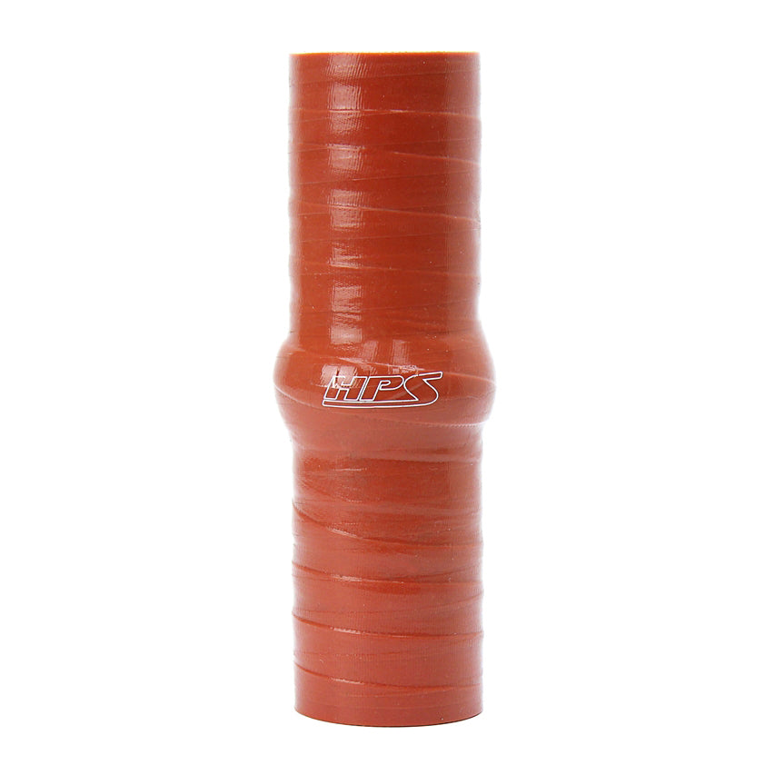 HPS SHC-150-L4-HOT 1-1/2" ID 4" 4-ply Aramid Orange Silicone Hump Coupler Hose